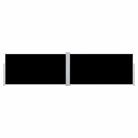 Toldo lateral retrátil 160x600 cm preto