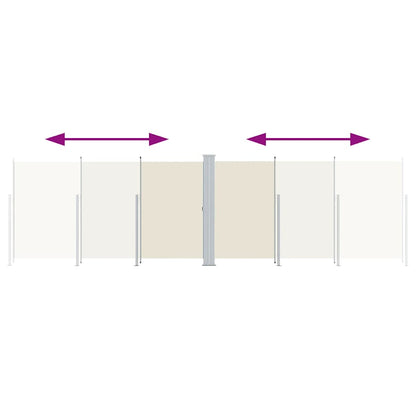 Toldo lateral retrátil 180x600 cm cor creme