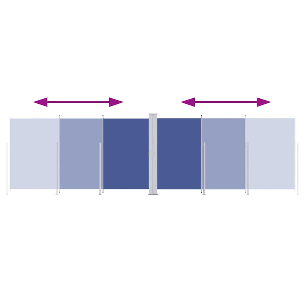 Toldo lateral retrátil 180x600 cm azul