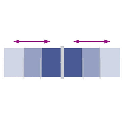 Toldo lateral retrátil 180x600 cm azul
