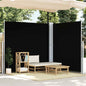 Toldo lateral retrátil 200x600 cm preto