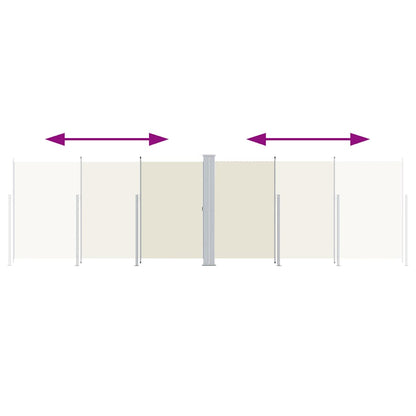 Toldo lateral retrátil 200x600 cm cor creme