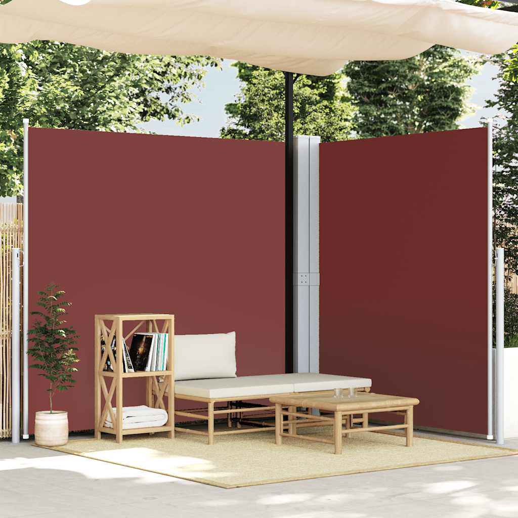 Toldo lateral retrátil 220x600 cm castanho