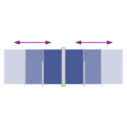Toldo lateral retrátil 220x600 cm azul