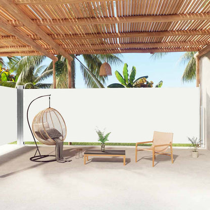 Toldo lateral retrátil 200x1000 cm cor creme