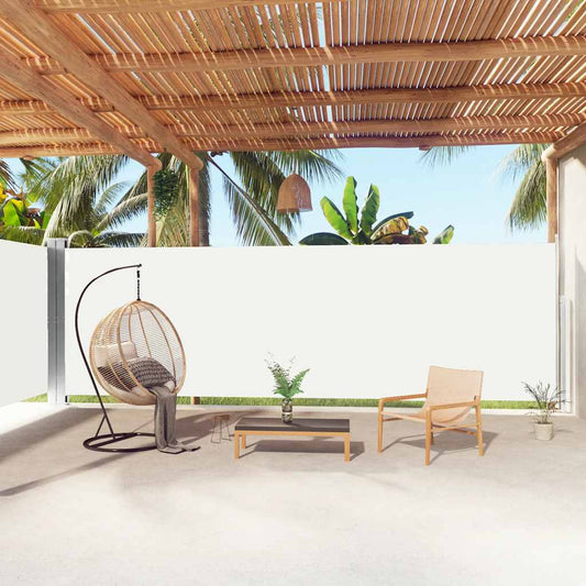 Toldo lateral retrátil 200x1000 cm cor creme