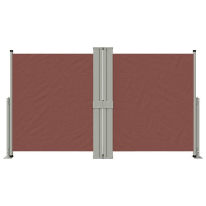 Toldo lateral retrátil 140x1200 cm castanho