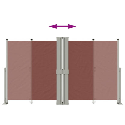 Toldo lateral retrátil 140x1200 cm castanho