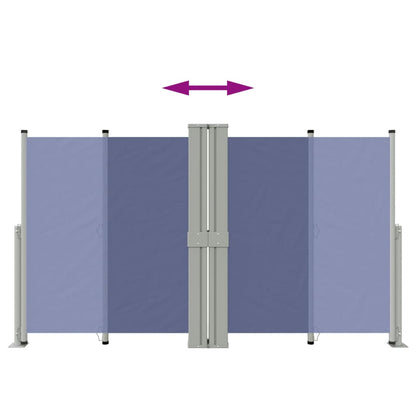 Toldo lateral retrátil 140x1200 cm azul