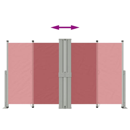 Toldo lateral retrátil 140x1200 cm vermelho