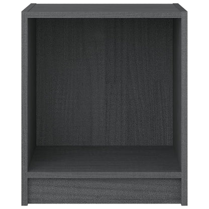 Mesas de cabeceira 2 pcs 35,5x33,5x41,5 cm pinho maciço cinza