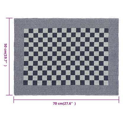 Panos de cozinha 20 pcs 50x70 cm algodão azul e branco