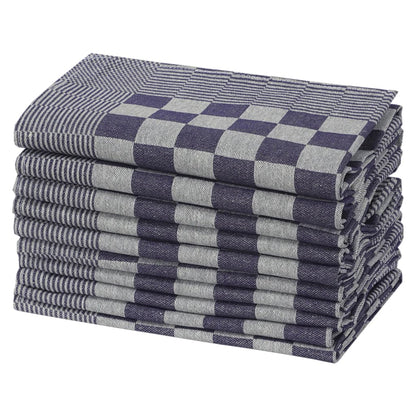 Panos de cozinha 50 pcs 50x70 cm algodão azul e branco