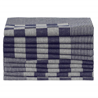 Panos de cozinha 50 pcs 50x70 cm algodão azul e branco