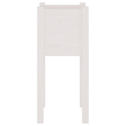 Vasos/floreiras de jardim 2 pcs 31x31x70 cm pinho maciço branco