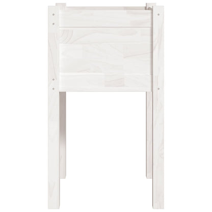 Vaso de jardim 40x40x70 cm madeira de pinho maciça branco