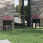 Vasos/floreiras de jardim 2 pcs 40x40x70 cm pinho maciço preto