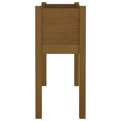 Vaso/floreira de jardim 70x31x70 cm pinho maciço castanho-mel