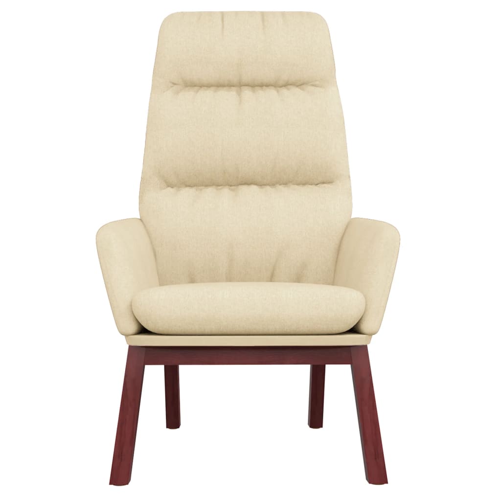 Cadeira de descanso tecido cor creme