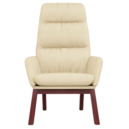 Cadeira de descanso tecido cor creme