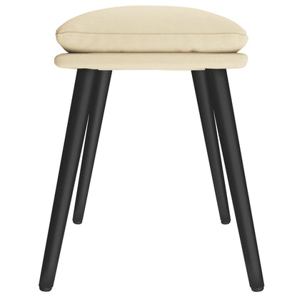 Apoio de pés 45x29,5x35 cm tecido cor creme