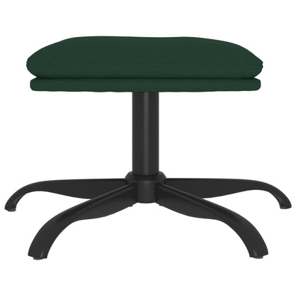 Apoio de pés 60x60x36 cm tecido verde-escuro