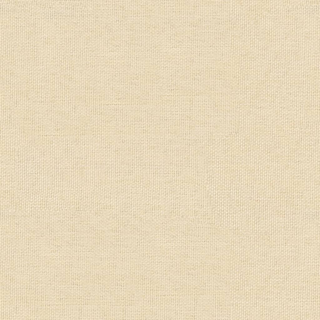 Apoio de pés 60x60x36 cm tecido/couro artificial cor creme