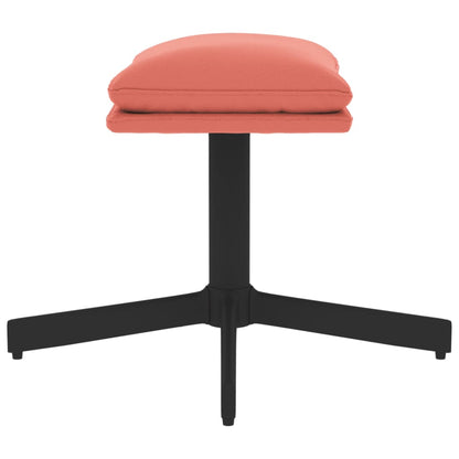 Apoio de pés 60x60x36 cm veludo rosa