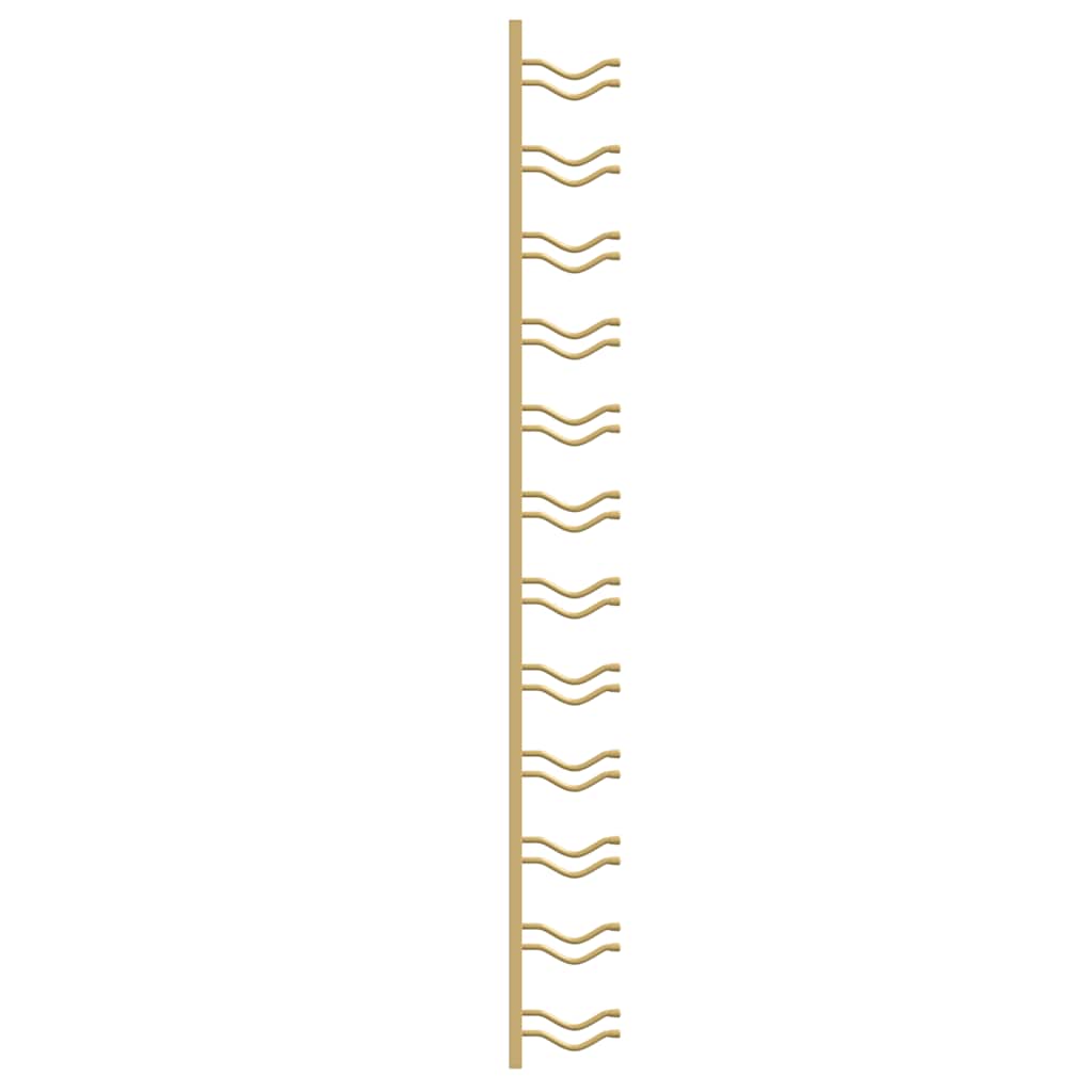 Garrafeira de parede para 12 garrafas 2 pcs ferro dourado