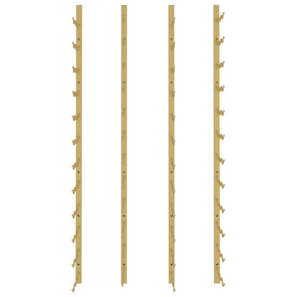 Garrafeira de parede para 36 garrafas 2 pcs ferro dourado