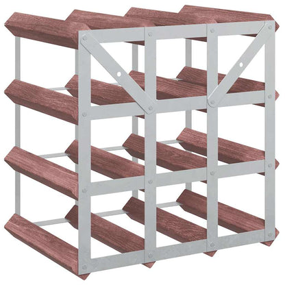 Garrafeira para 12 garrafas madeira de pinho maciça castanho