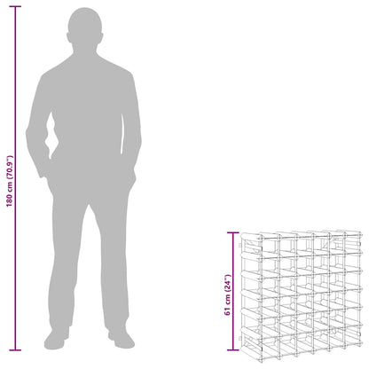 Garrafeira para 42 garrafas madeira de pinho maciça castanho