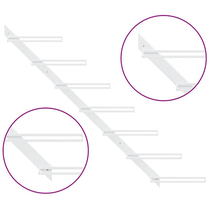 Garrafeira de parede para 7 garrafas metal branco