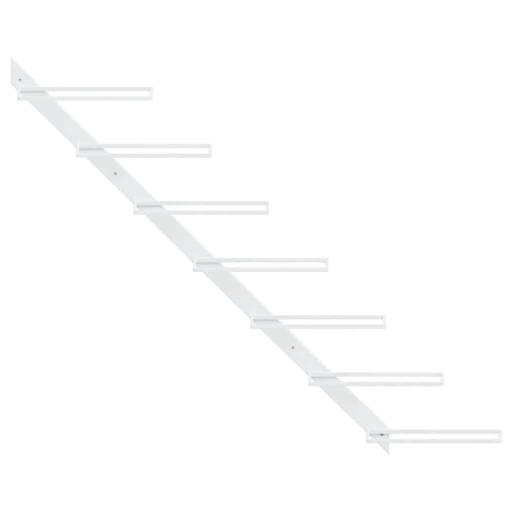 Garrafeira de parede para 7 garrafas metal branco