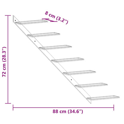 Garrafeira de parede para 7 garrafas metal branco