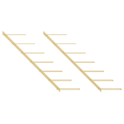 Garrafeira de parede para 7 garrafas metal dourado