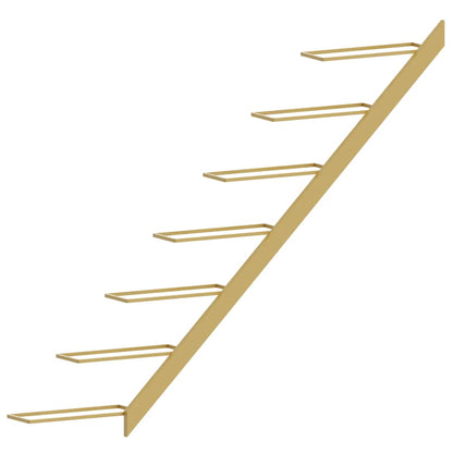 Garrafeira de parede para 7 garrafas metal dourado