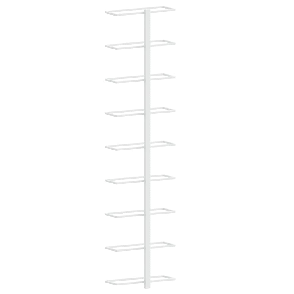 Garrafeira de parede para 9 garrafas ferro branco