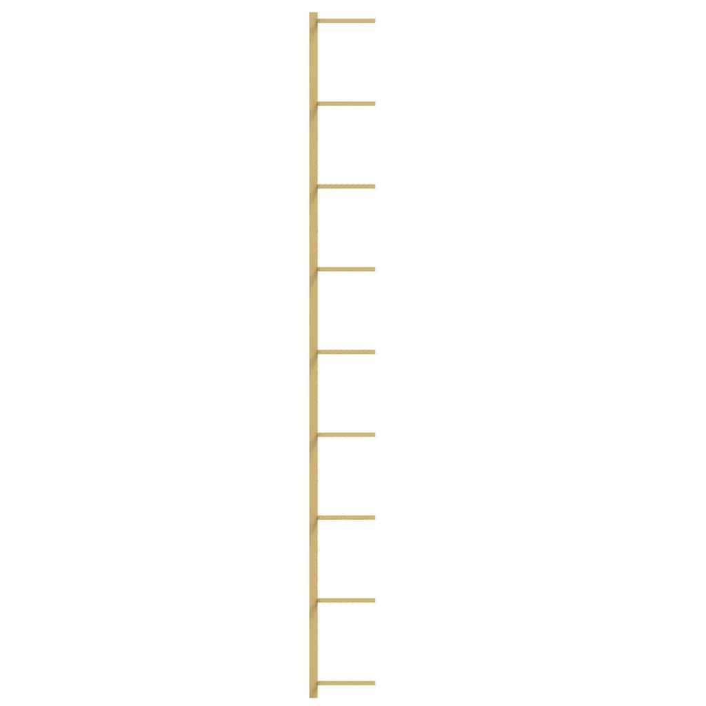 Garrafeira de parede para 9 garrafas ferro dourado