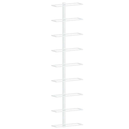 Garrafeira de parede para 9 garrafas 2 pcs ferro branco