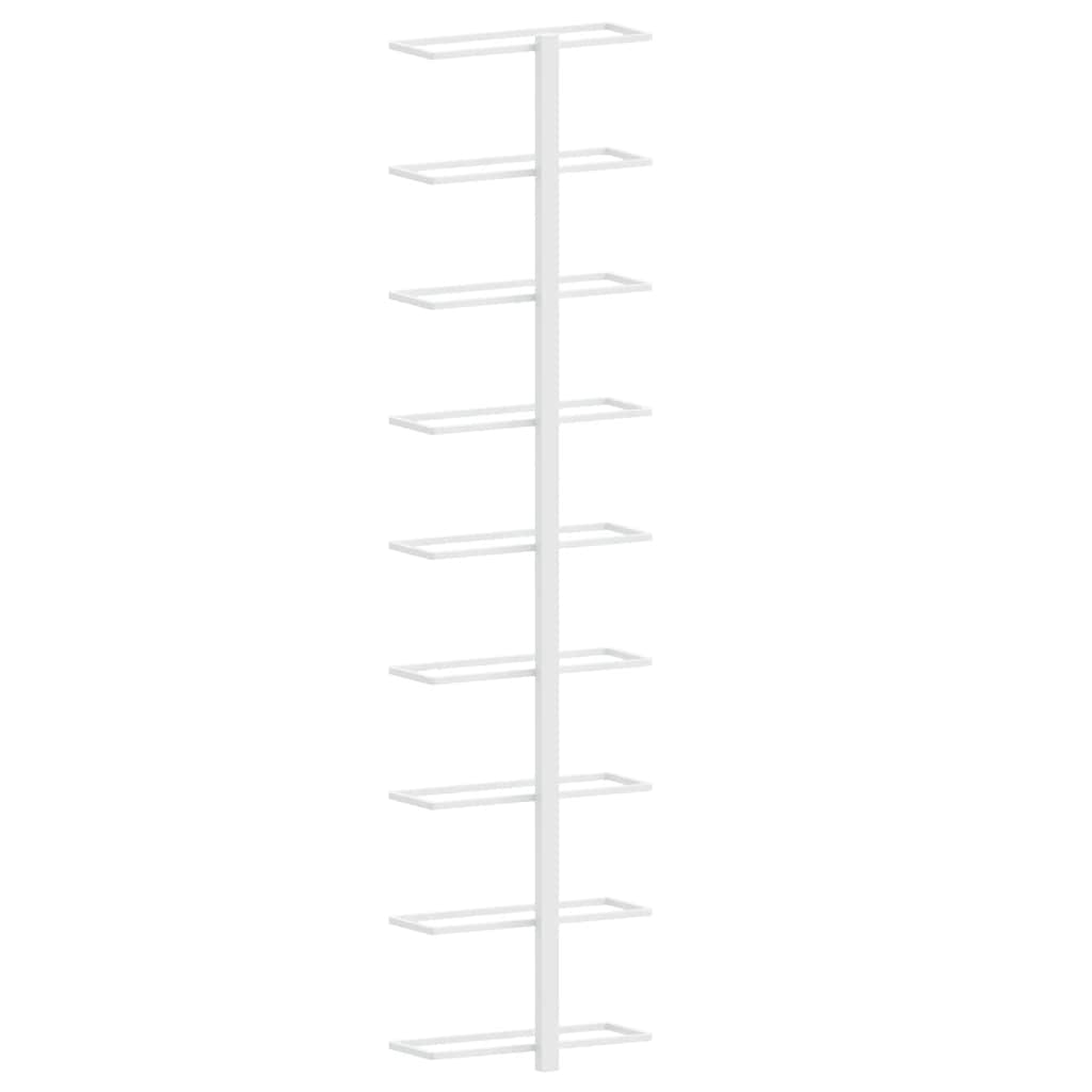 Garrafeira de parede para 9 garrafas 2 pcs ferro branco