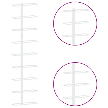 Garrafeira de parede para 9 garrafas 2 pcs ferro branco