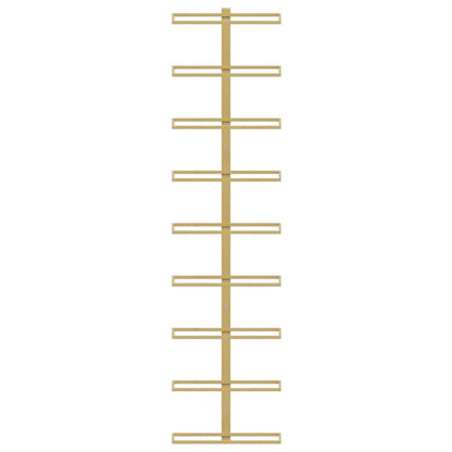 Garrafeira de parede para 9 garrafas 2 pcs ferro dourado