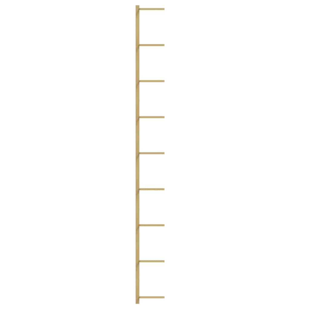 Garrafeira de parede para 9 garrafas 2 pcs ferro dourado