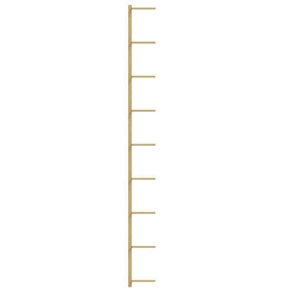 Garrafeira de parede para 9 garrafas 2 pcs ferro dourado