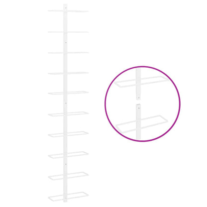 Garrafeira de parede para 10 garrafas metal branco