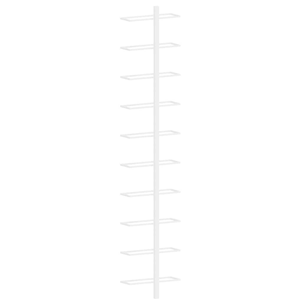 Garrafeira de parede para 10 garrafas metal branco