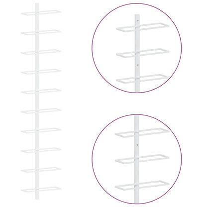 Garrafeira de parede para 10 garrafas metal branco