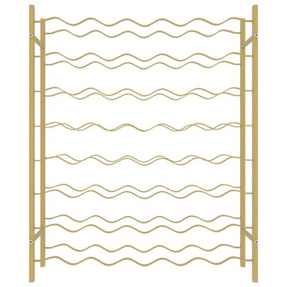 Garrafeira para 48 garrafas metal dourado