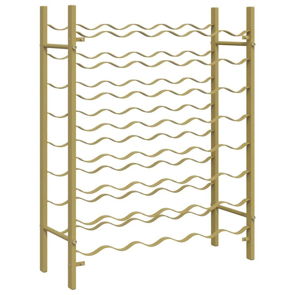 Garrafeira para 48 garrafas metal dourado